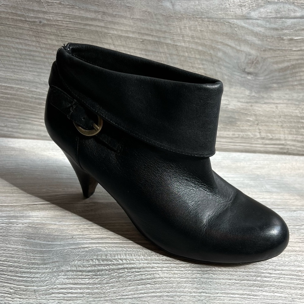 Super soft Aldo short heeled ankle bootie with decorative buckle size 38 or 7.5